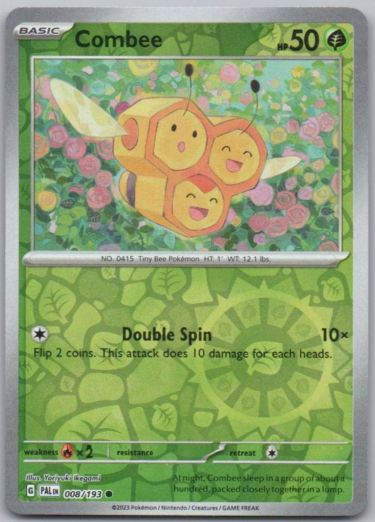Combee 008 Reverse Holo Grass Card - Paldea Evolved