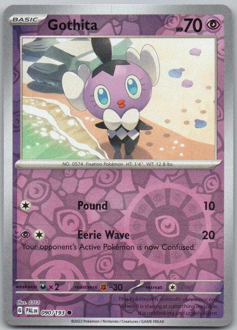 Gothita 090 Reverse Holo Psychic Card - Paldea Evolved