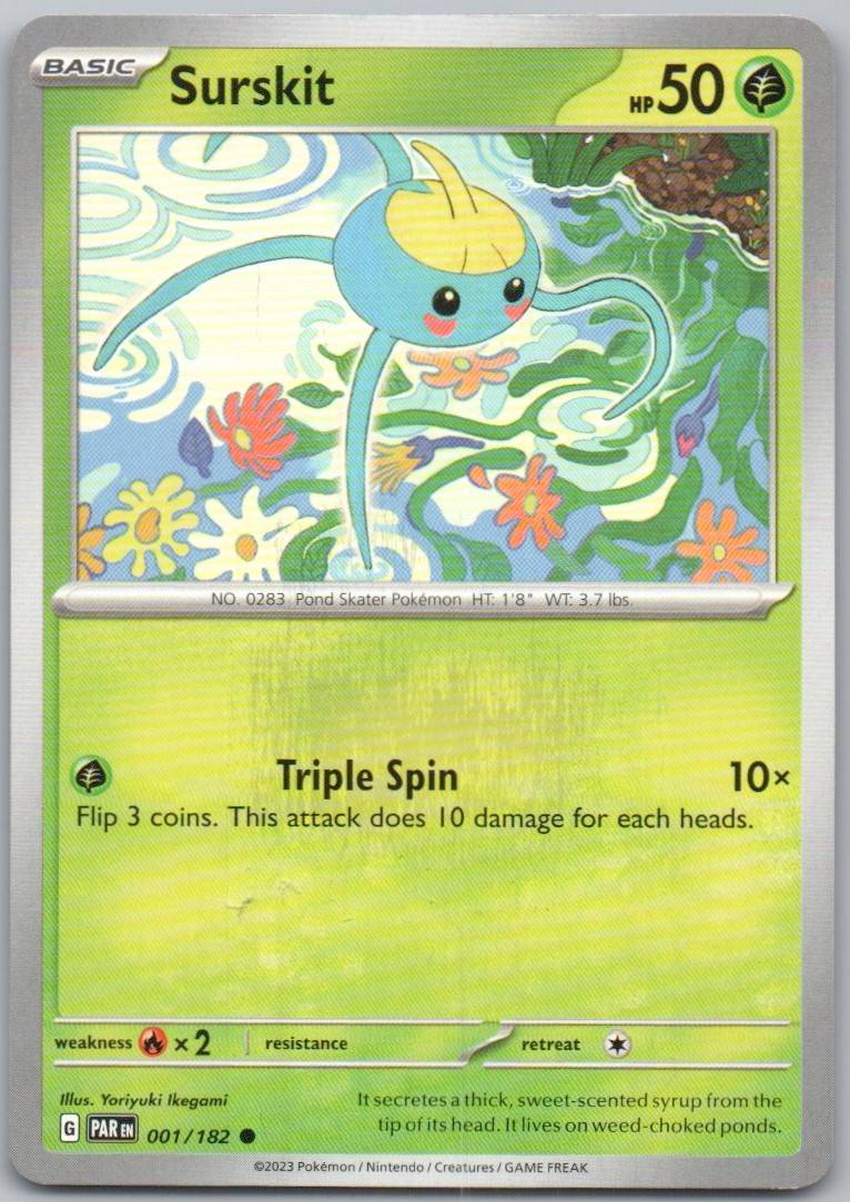 Surskit 001 Normal Grass Card - Paradox Rift