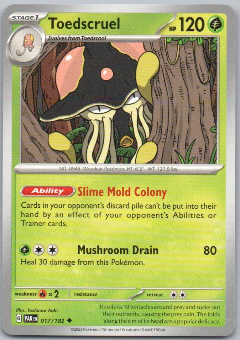 Toedscruel 017 Normal Grass Card - Paradox Rift