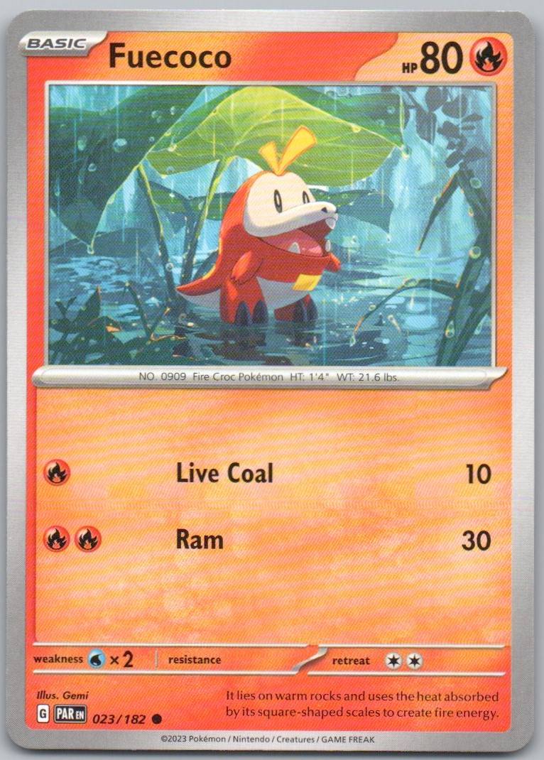 Fuecoco 023 Normal Fire Card - Paradox Rift