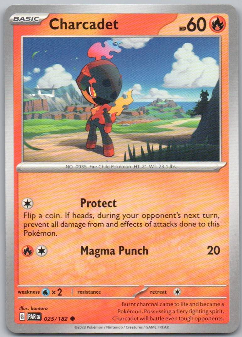 Charcadet 025 Normal Fire Card - Paradox Rift