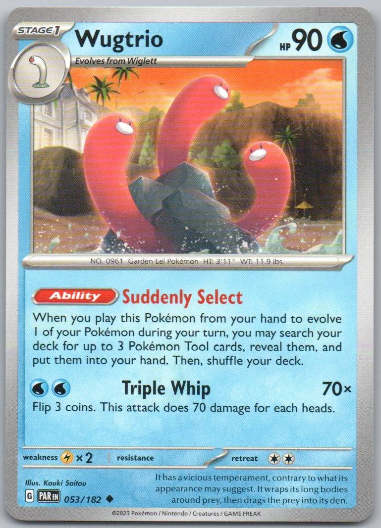 Wugtrio 053 Normal Water Card - Paradox Rift