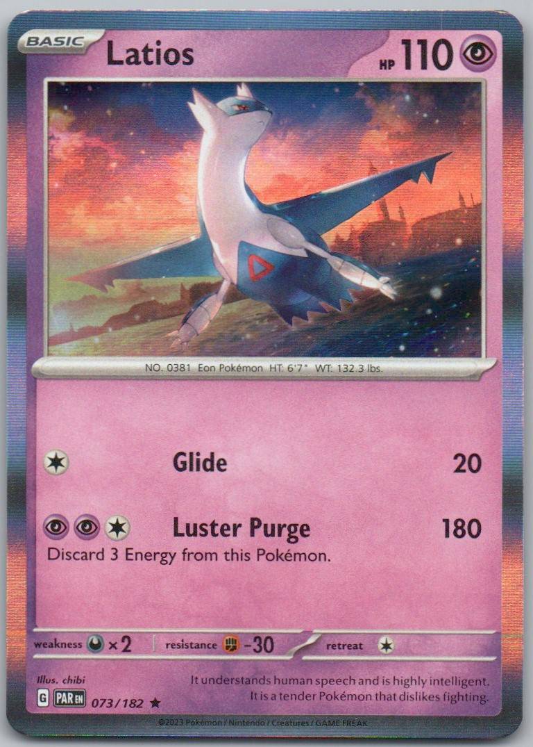 Latios 073 Holo Psychic Card - Paradox Rift