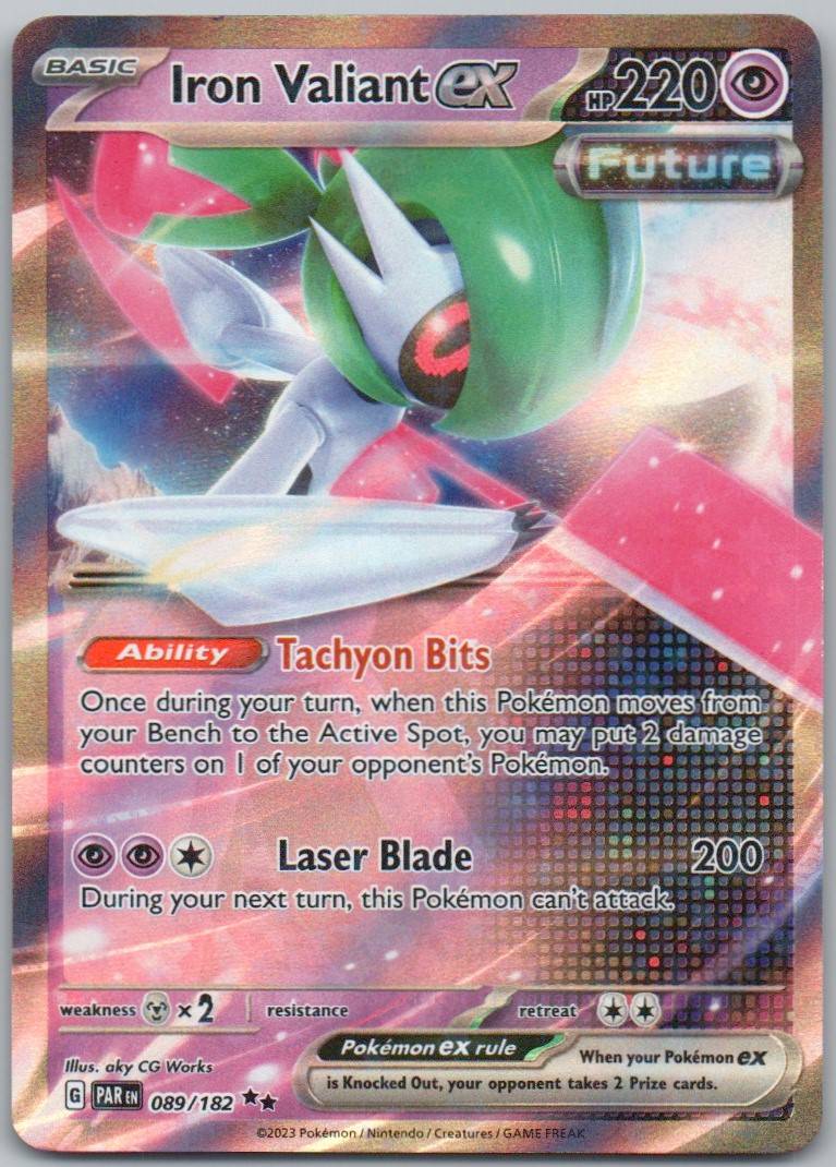 Iron Valiant EX 089 Holo Psychic Card - Paradox Rift