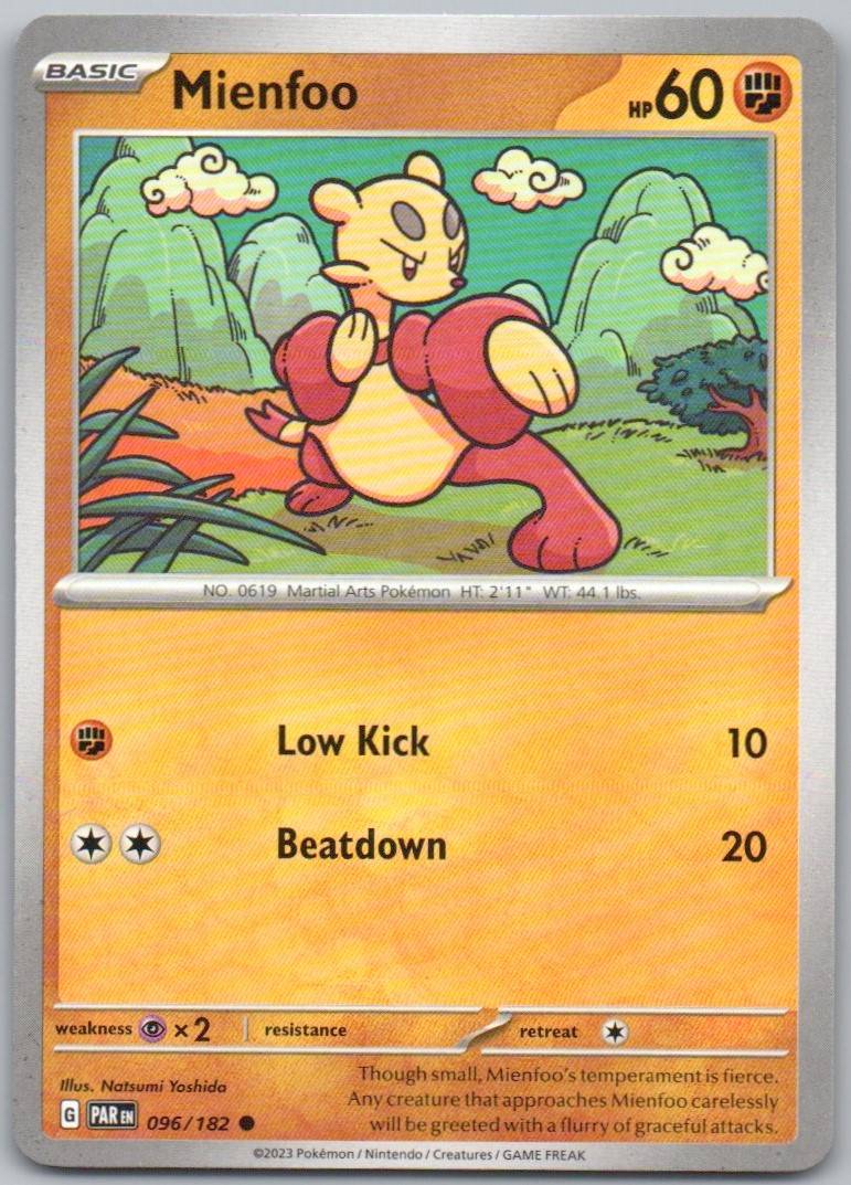 Mienfoo 096 Normal Fighting Card - Paradox Rift