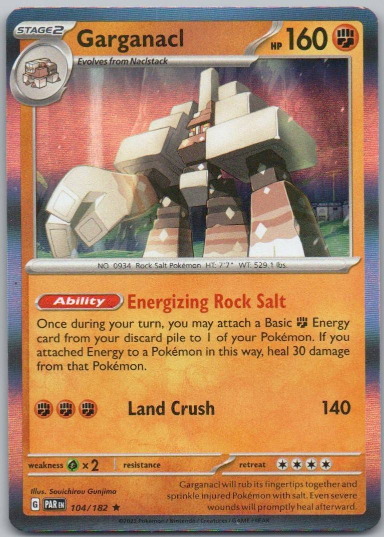 Garganacl 104 Holo Fighting Card - Paradox Rift