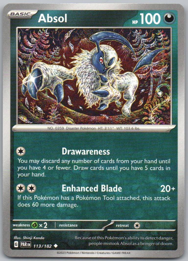 Absol 113 Normal Darkness Card - Paradox Rift