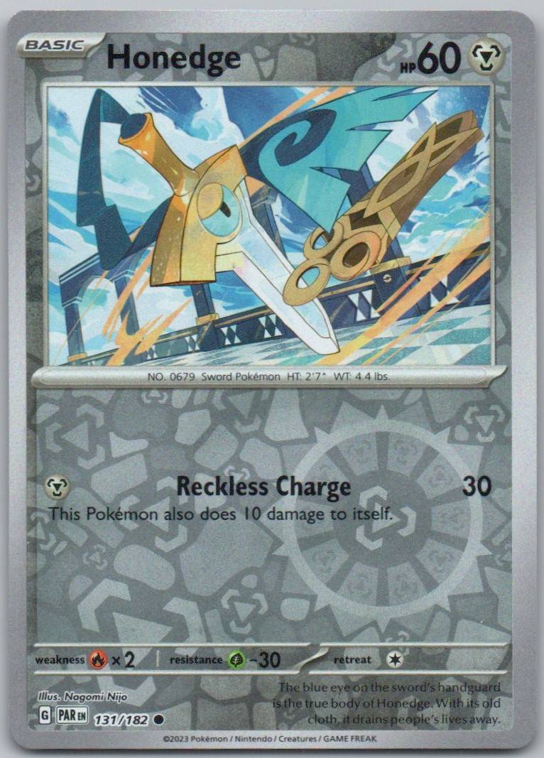 Honedge 131 Reverse Holo Steel Card - Paradox Rift