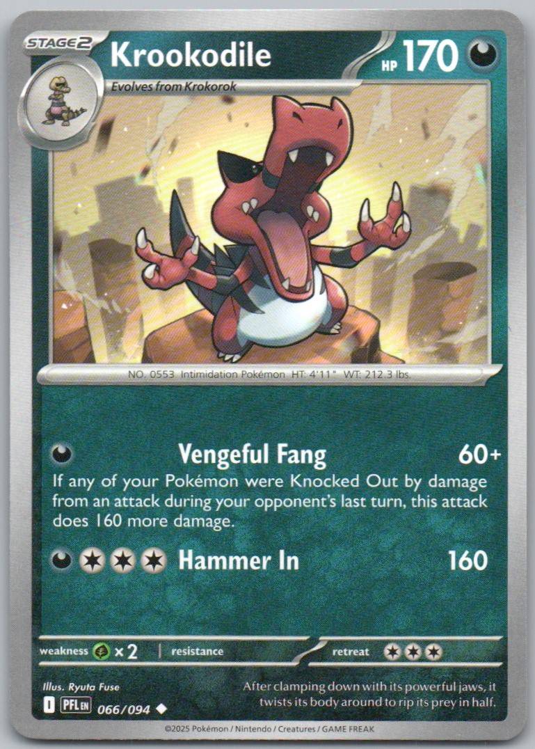 Krookodile 066 Normal Darkness Card - Phantasmal Flames