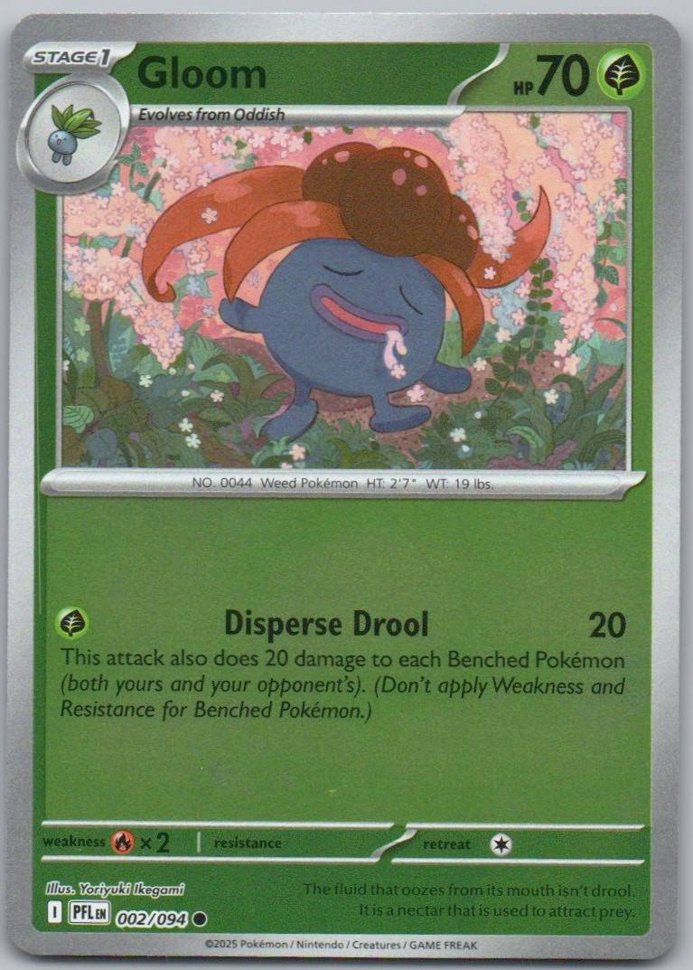 Gloom 002 Reverse Holo Grass Card - Phantasmal Flames