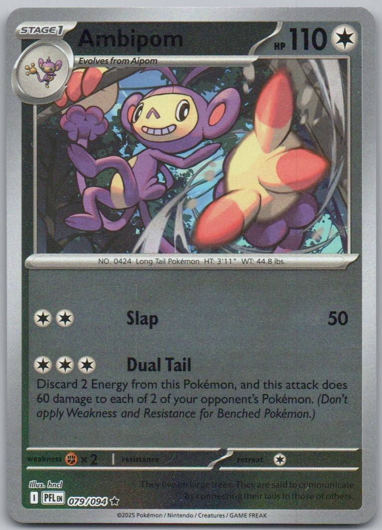 Ambipom 079 Reverse Holo Colorless Card - Phantasmal Flames