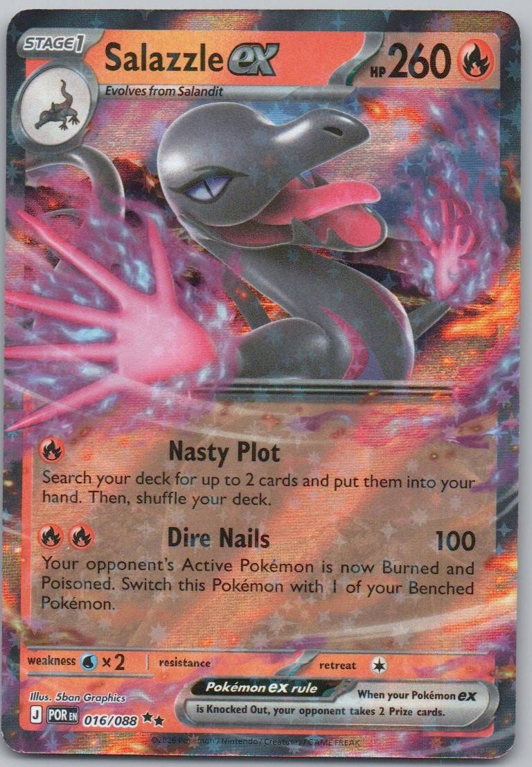 Salazzle EX 016 Holo Fire Card - Perfect Order