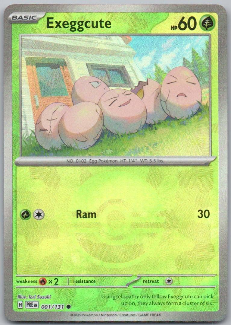 Exeggcute 001 Poke Ball Grass Card - Prismatic Evolutions