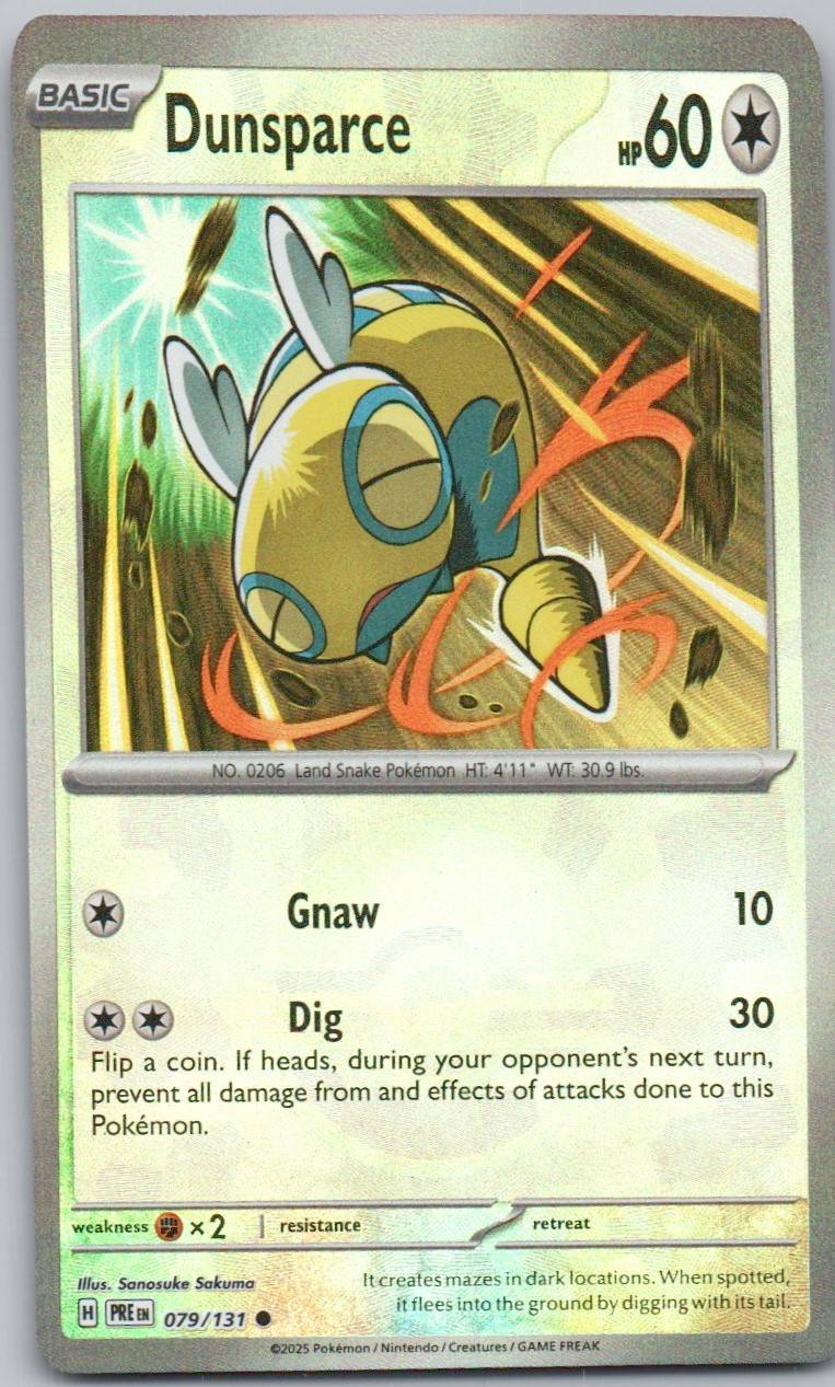 Dunsparce 079 Poke Ball Colorless Card - Prismatic Evolutions