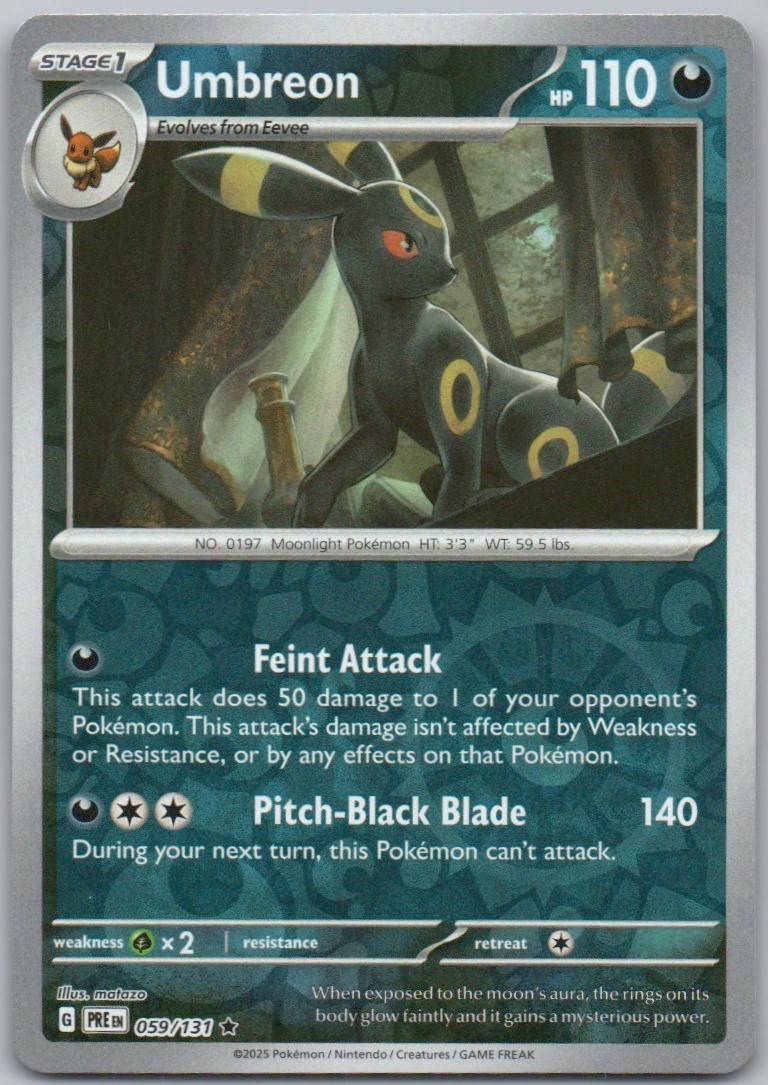 Umbreon 059 Reverse Holo Darkness Card - Prismatic Evolutions