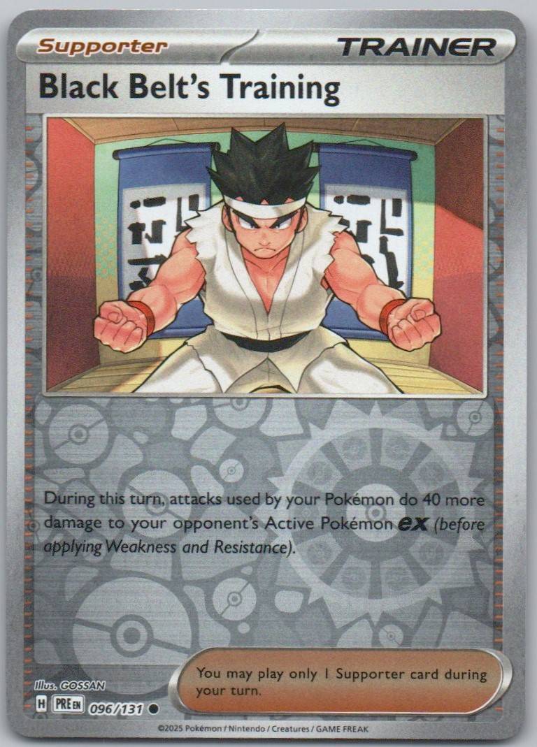 Black Belt's Training 096 Reverse Holo Trainer Card - Prismatic Evolutions