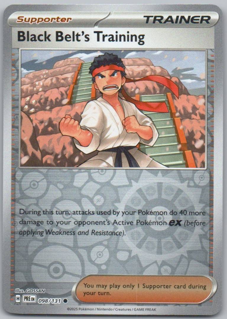 Black Belt's Training 098 Reverse Holo Trainer Card - Prismatic Evolutions