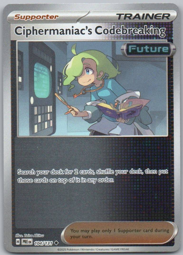Ciphermaniac's Codebreaking 104 Reverse Holo Trainer Card - Prismatic Evolutions