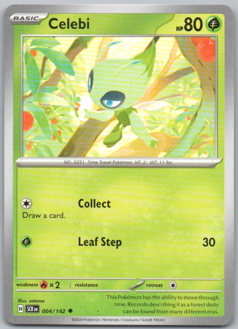 Celebi 004 Normal Grass Card - Stellar Crown