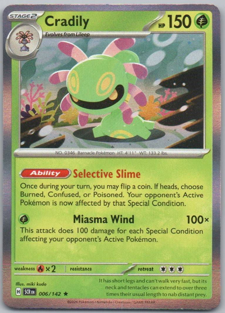 Cradily 006 Holo Grass Card - Stellar Crown