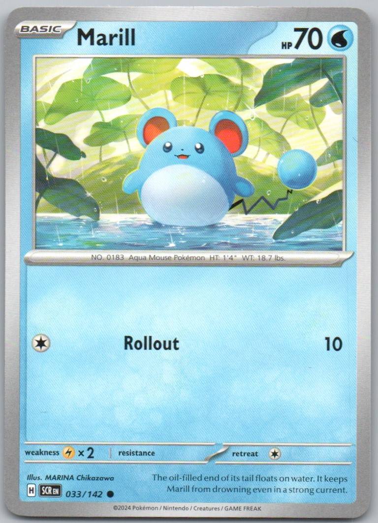 Marill 033 Normal Water Card - Stellar Crown