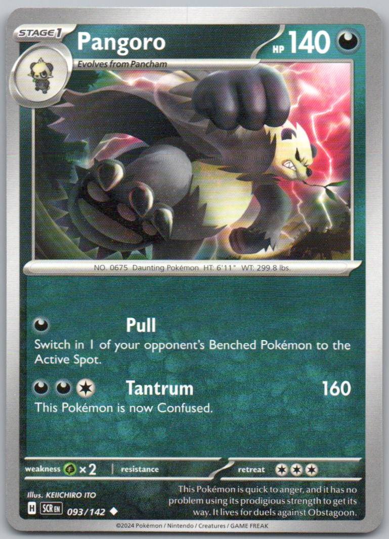 Pangoro 093 Normal Darkness Card - Stellar Crown