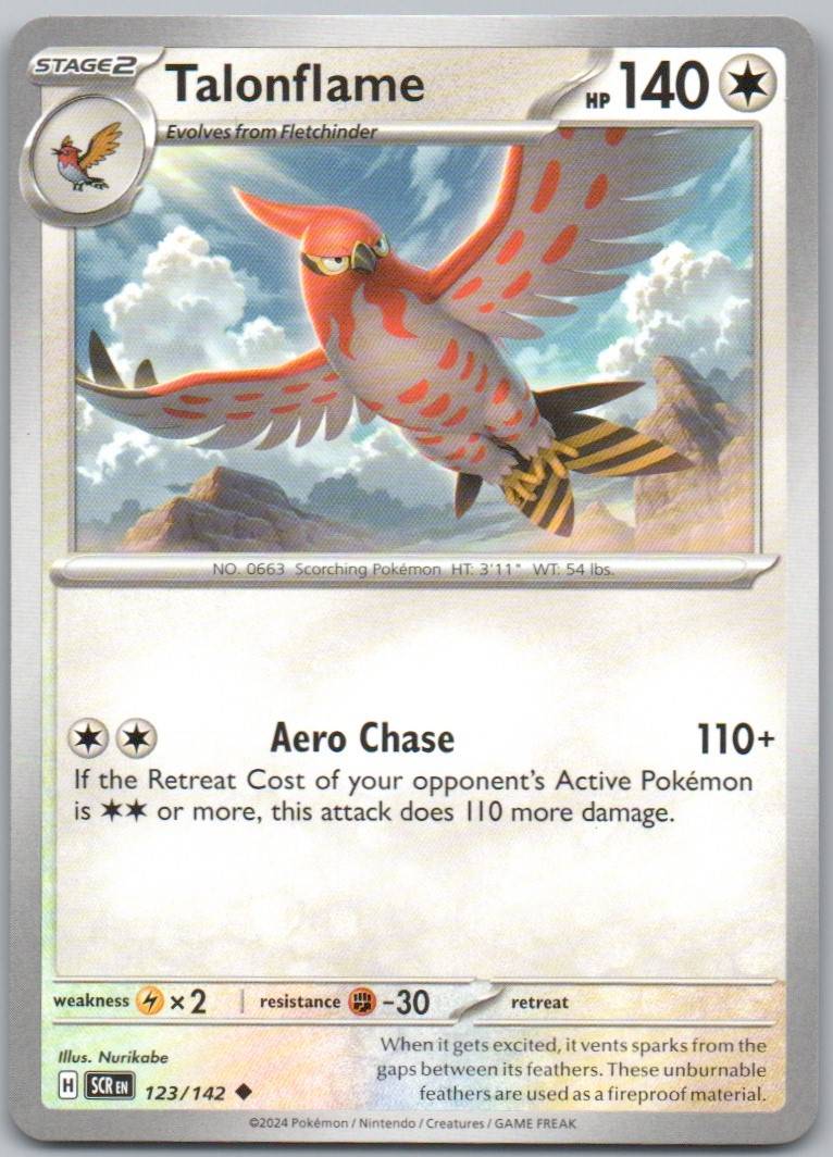Talonflame 123 Normal Colorless Card - Stellar Crown