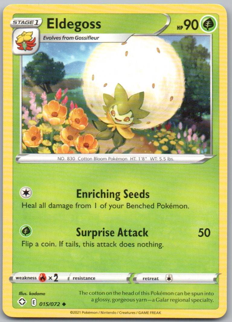 Eldegoss 015 Normal Grass Card - Shining Fates