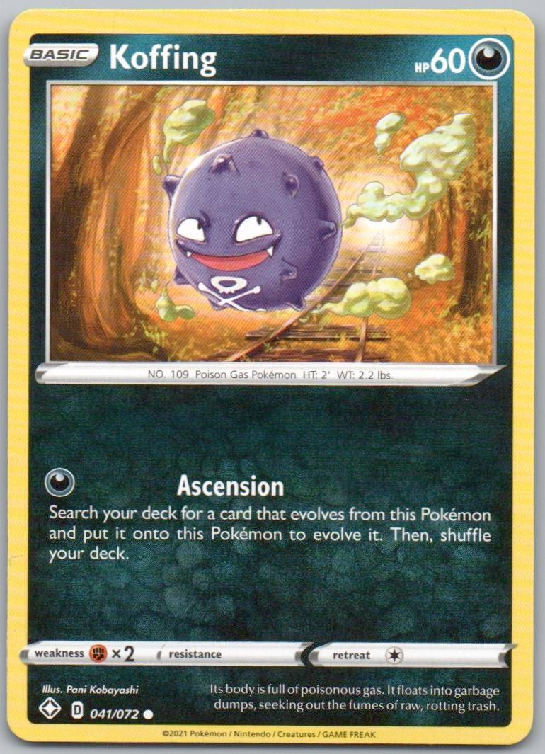 Koffing 041 Normal Darkness Card - Shining Fates