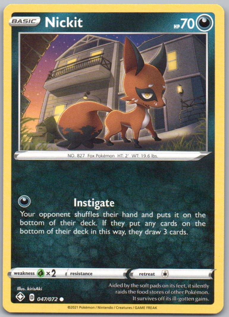 Nickit 047 Normal Darkness Card - Shining Fates