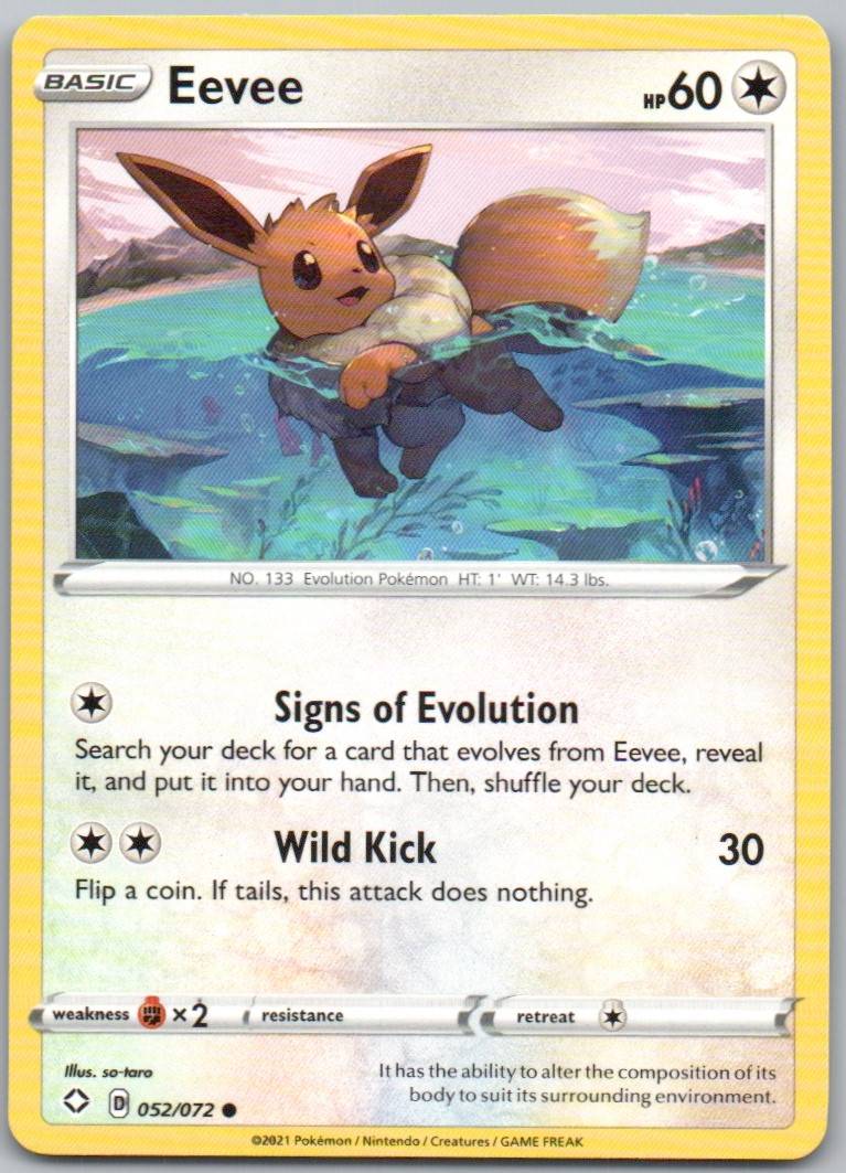 Eevee 052 Normal Colorless Card - Shining Fates