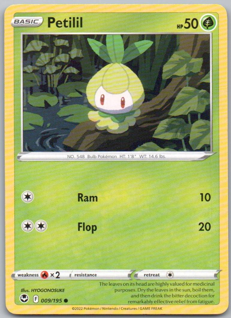 Petilil 009 Normal Grass Card - Silver Tempest