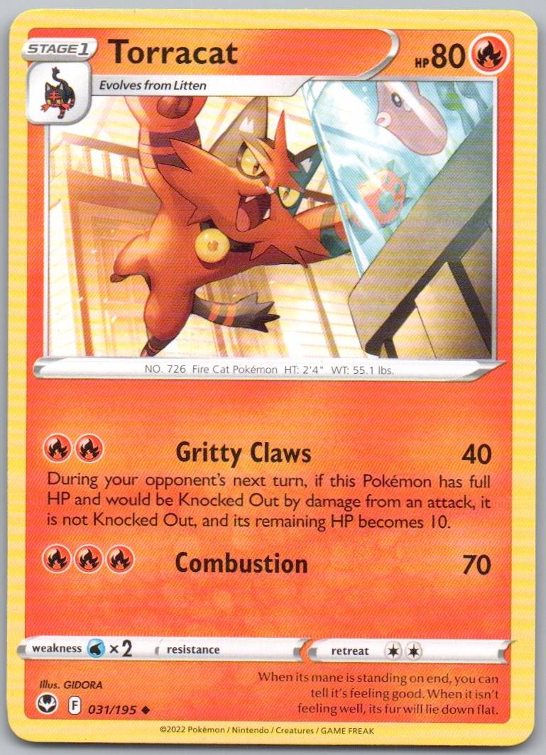 Torracat 031 Normal Fire Card - Silver Tempest