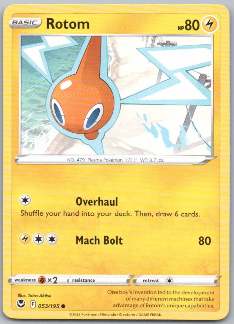 Rotom 053 Normal Lightning Card - Silver Tempest
