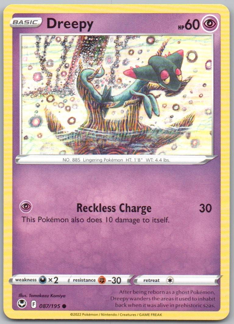 Dreepy 087 Normal Psychic Card - Silver Tempest