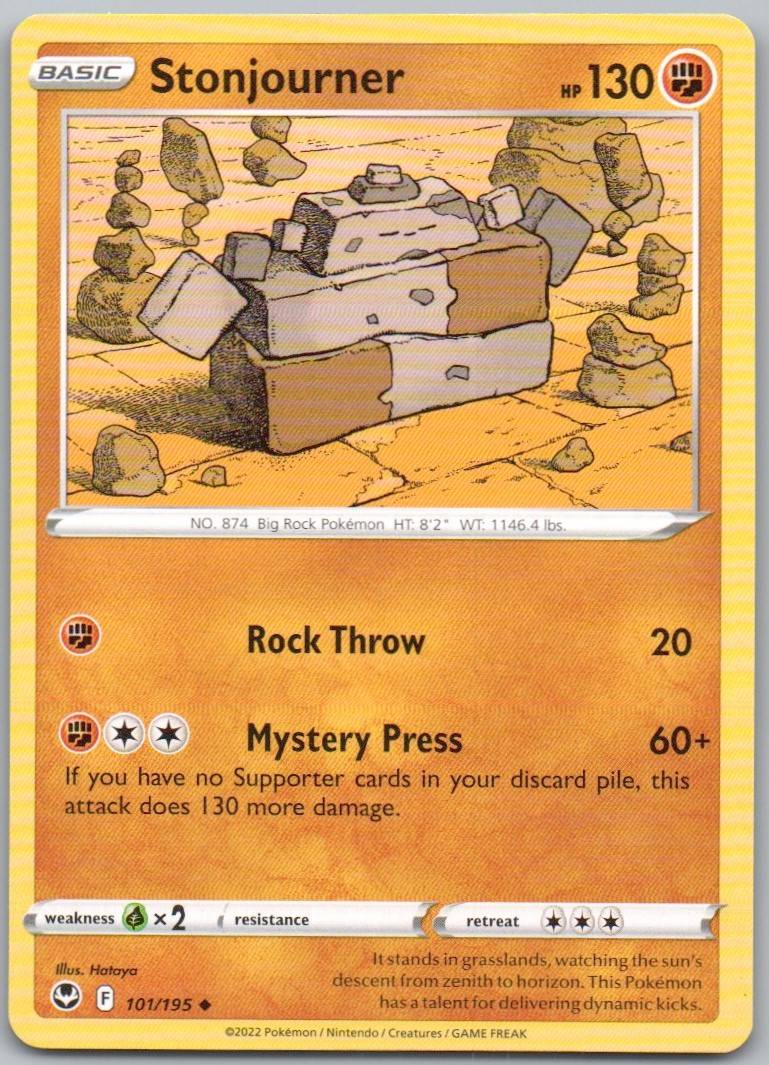 Stonjourner 101 Normal Fighting Card - Silver Tempest