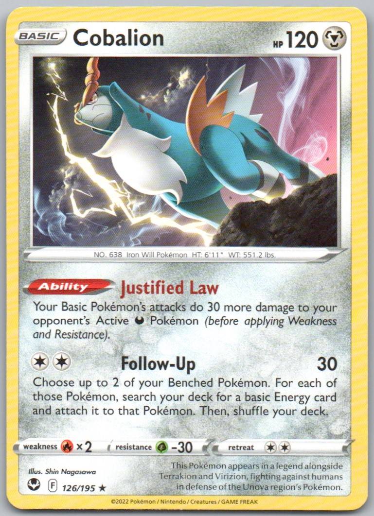 Cobalion 126 Normal Steel Card - Silver Tempest