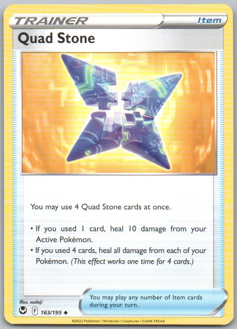 Quad Stone 163 Normal Trainer Card - Silver Tempest