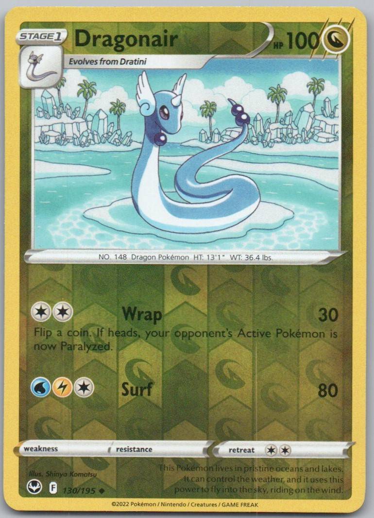 Dragonair 130 Reverse Holo Dragon Card - Silver Tempest