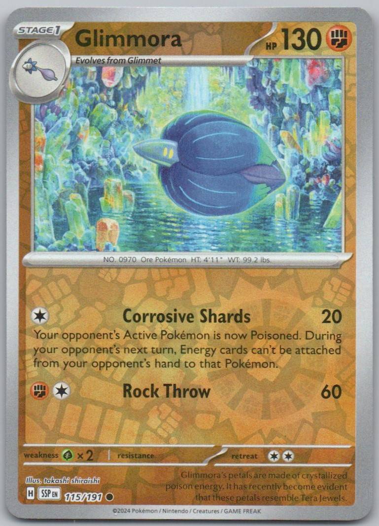 Glimmora 115 Reverse Holo Fighting Card - Surging Sparks
