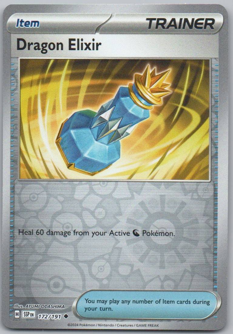 Dragon Elixir 172 Reverse Holo Trainer Card - Surging Sparks