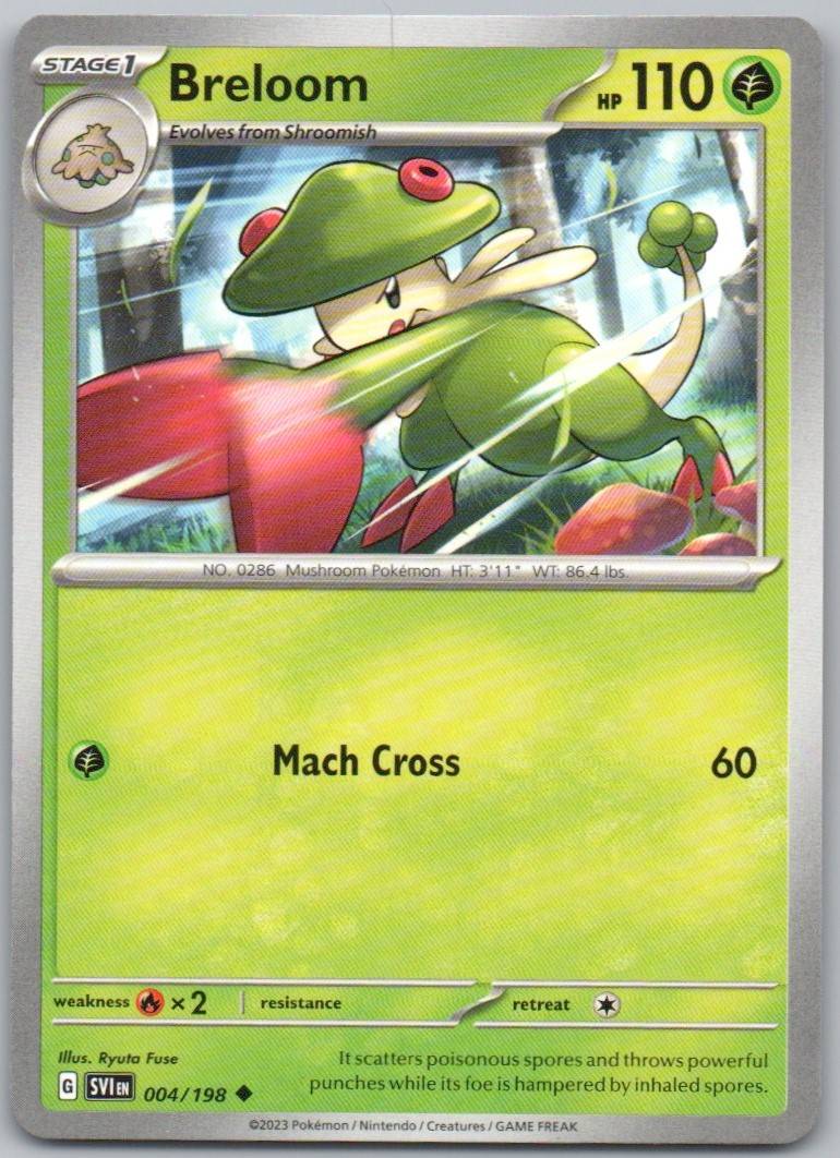 Breloom 004 Normal Grass Card - Scarlet & Violet