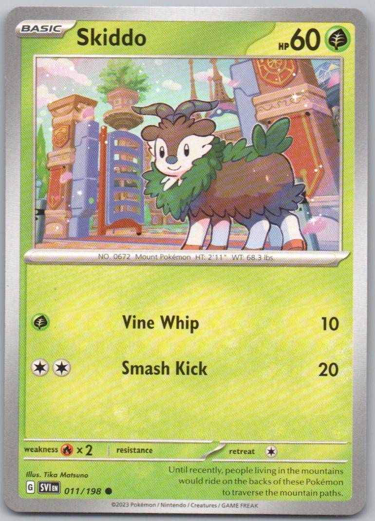 Skiddo 011 Normal Grass Card - Scarlet & Violet