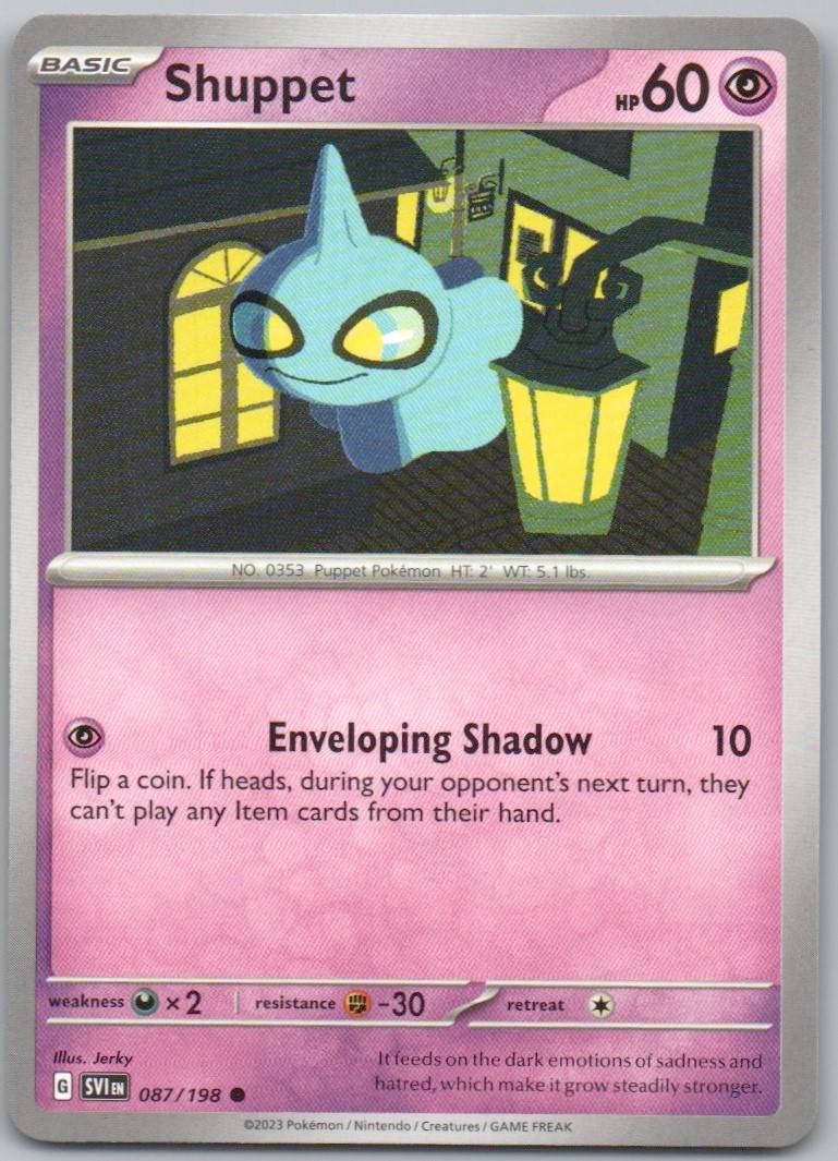 Shuppet 087 Normal Psychic Card - Scarlet & Violet