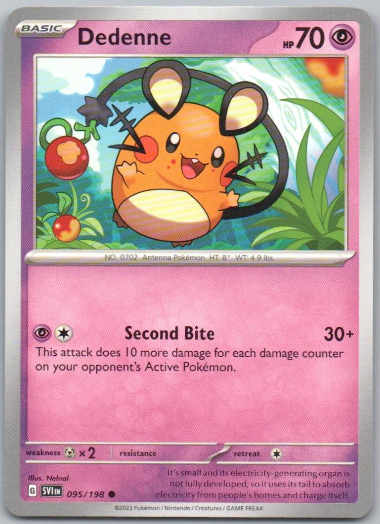 Dedenne 095 Normal Psychic Card - Scarlet & Violet