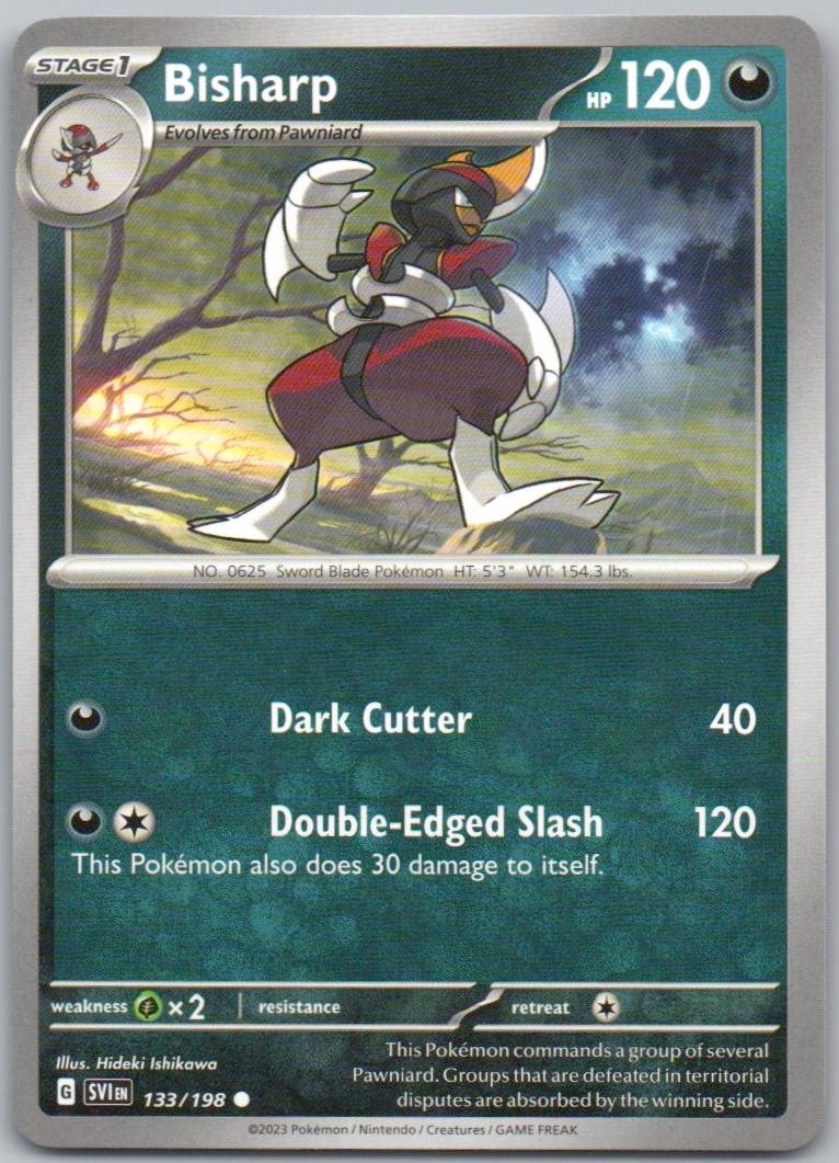 Bisharp 133 Normal Darkness Card - Scarlet & Violet