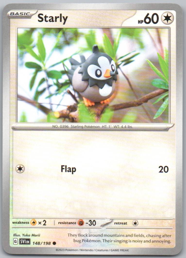 Starly 148 Normal Colorless Card - Scarlet & Violet
