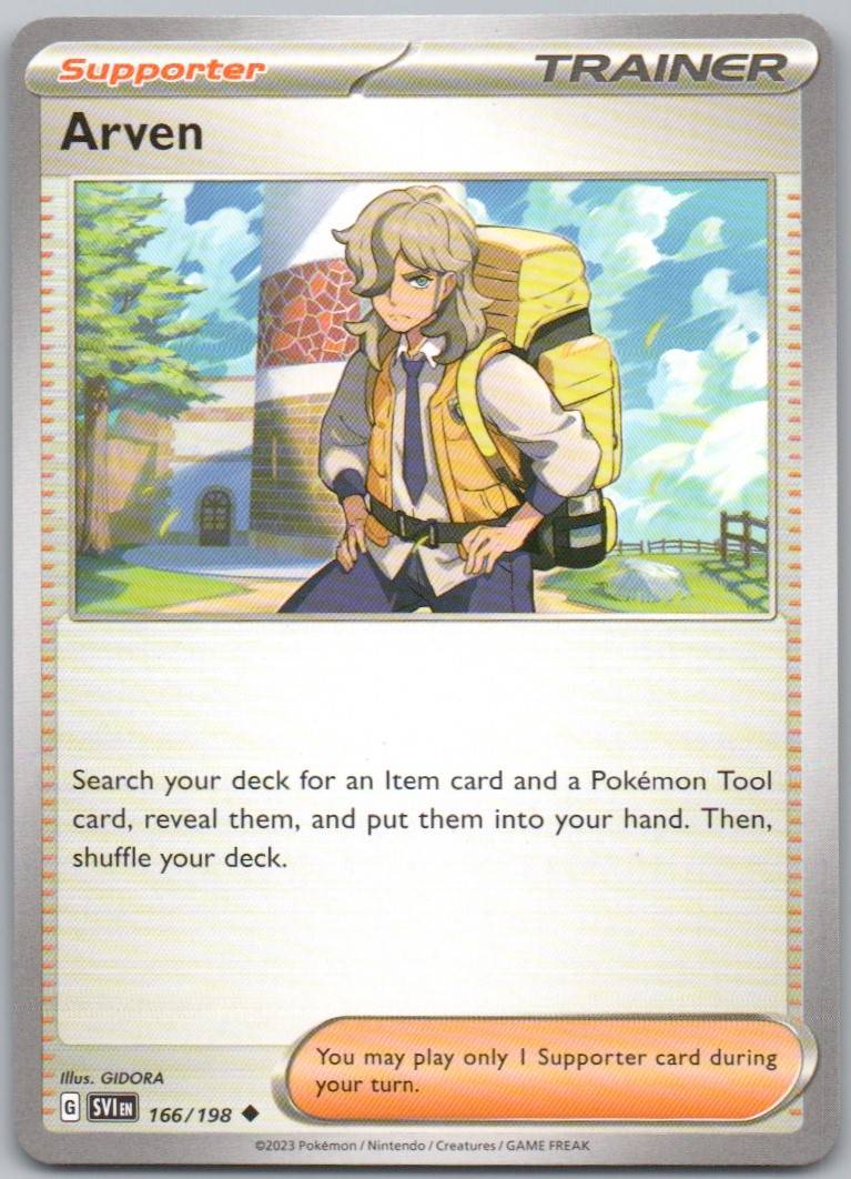 Arven 166 Normal Trainer Card - Scarlet & Violet