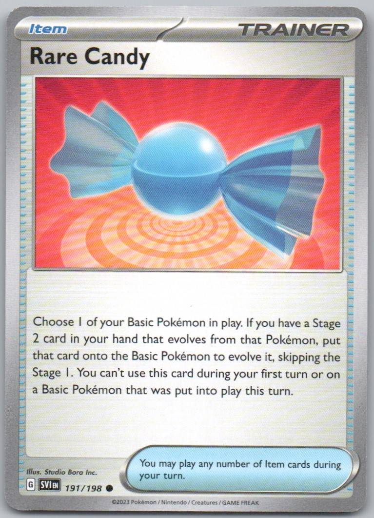 Rare Candy 191 Normal Trainer Card - Scarlet & Violet